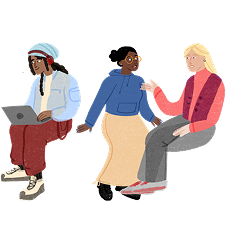 people hanging out in a public place